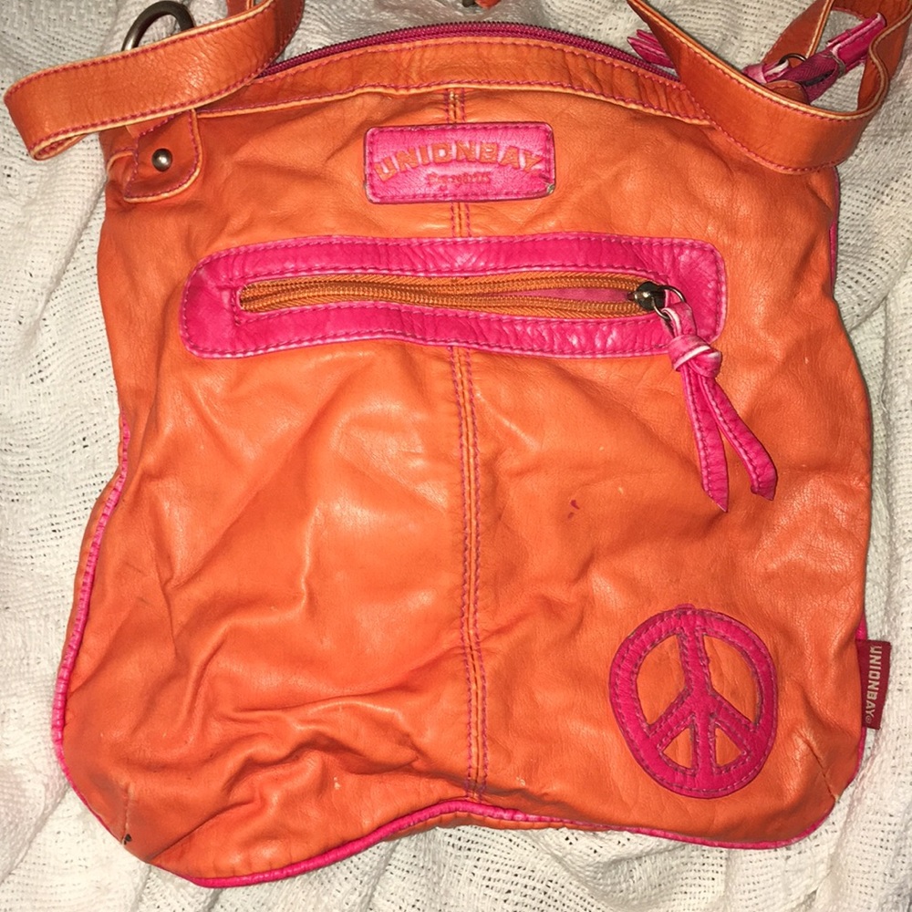 Union Bay Orange and Pink Crossbody